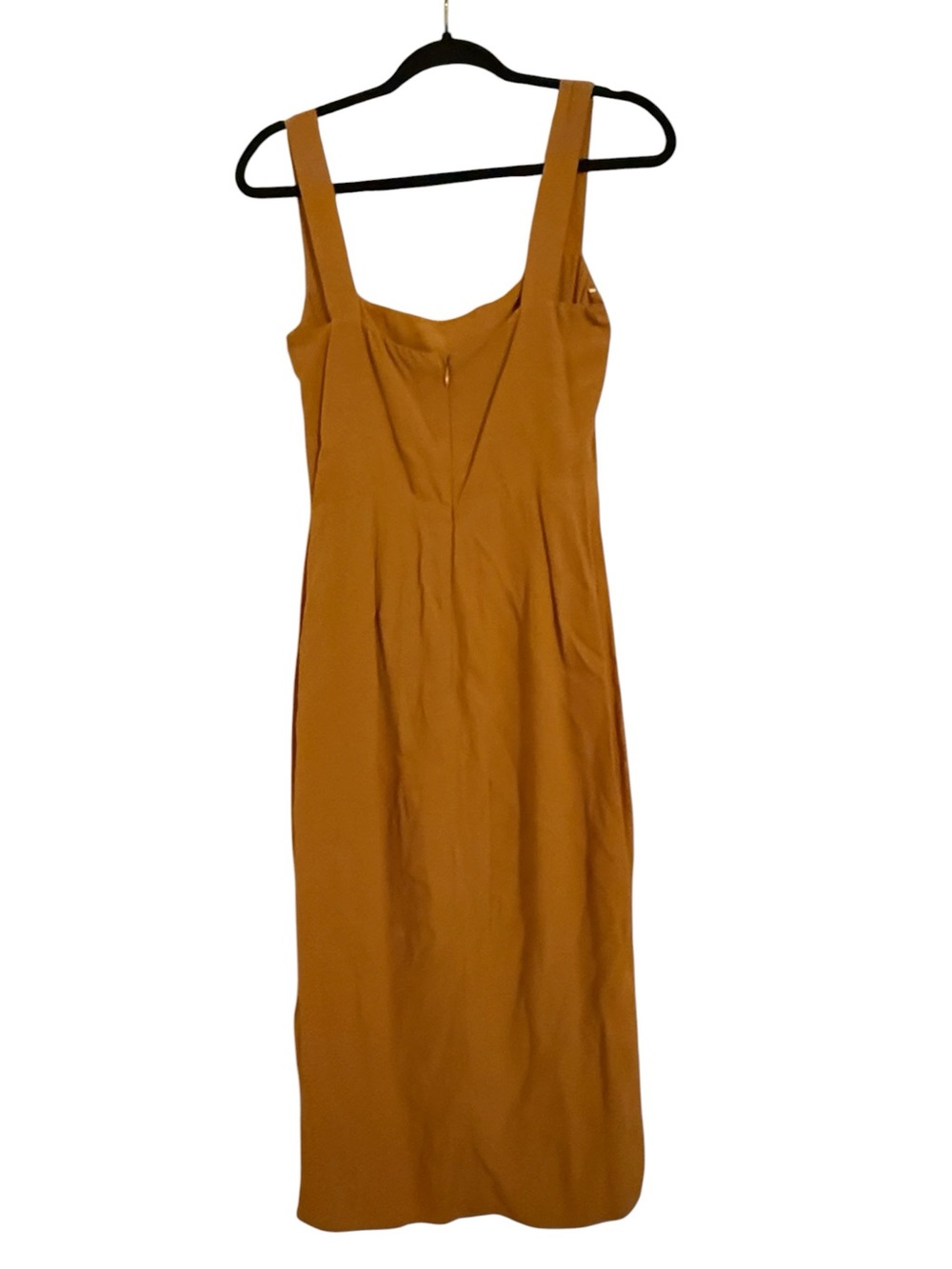Reformation Christina Mustard Midi dress Size 4 - Picture 4 of 6